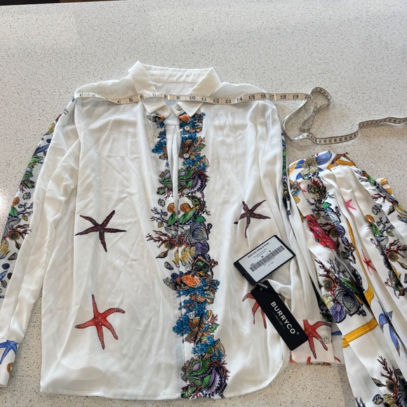 BurryCo Beach Tropical Skirt and blouse Top  Set Xsm-Sm  4 or 6 - Picture 2 of 11